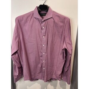 Knot Standard Mens Cotton LS Button Up Red White Check Shirt‎ Size XL